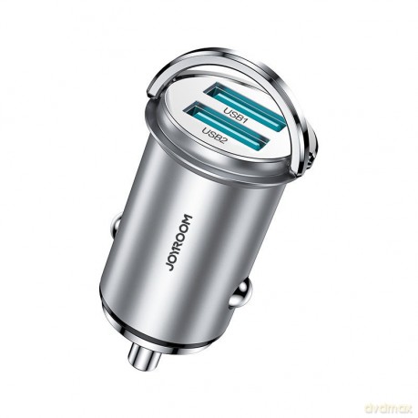 Joyroom szybka ładowarka samochodowa 2 x USB 45 W 5 A Quick Charge 3.0 AFC SCP srebrny (C-A36)