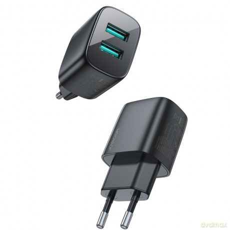 Joyroom szybka ładowarka sieciowa 2x USB 2,4 A czarna (L-2A123)