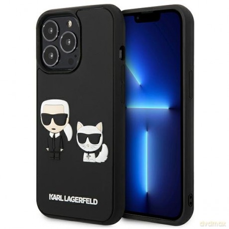 Karl Lagerfeld KLHCP13X3DRKCK iPhone 13 Pro Max 6,7" czarny/black hardcase Karl&Choupette Ikonik 3D