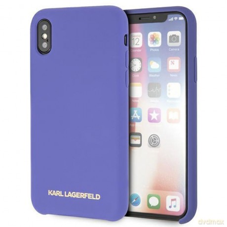 Karl Lagerfeld KLHCPXSLVOG iPhone X/Xs hardcase fioletowy/violet Silicone