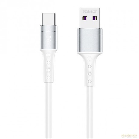 Remax Chaining Series kabel USB - USB Typ C do szybkiego ładowania 5A 1m biały (RC-198a)