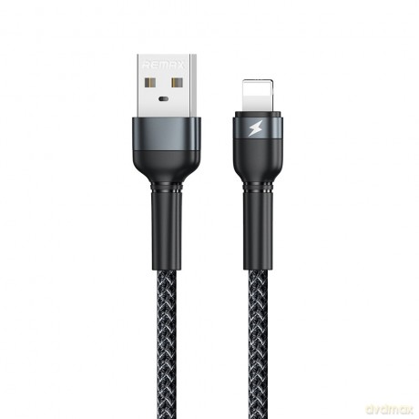 Remax kabel USB - Lightning 2,4 A 1 m do ładowania przesyłania danych czarny (RC-124i black)