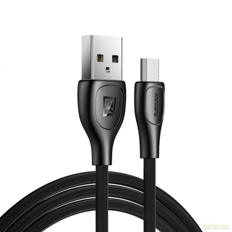 Remax Lesu Pro kabel przewód USB - micro USB 480 Mbps 2,1 A 1 m czarny (RC-160m black)