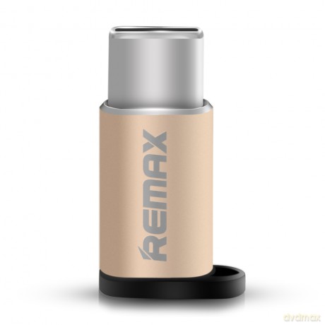 REMAX przejściówka adapter z micro USB na USB Typu C złota (RA-USB1 gold)