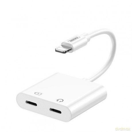 Remax Remine Series cyfrowy adapter rozdzielacz Lightning - 2 x Lightning biały (RL-LA12i)