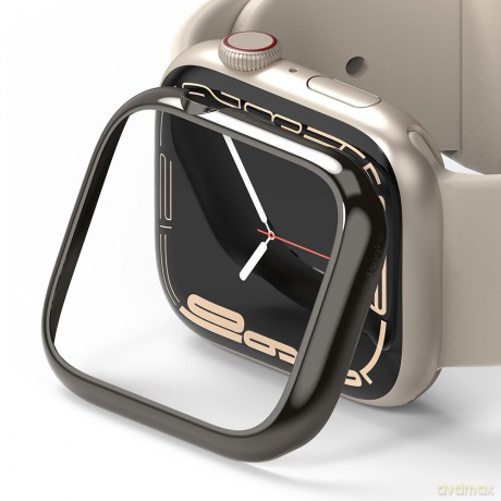 Ringke Bezel Styling etui ramka koperta pierścień ze stali nierdzewnej do Apple Watch 7 41mm błyszczący grafitowy (AW7-41-11)