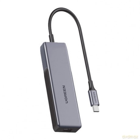 Ugreen adapter przejściówka USB Typ C (męski) - Ethernet RJ-45 (żeński) 5Gbps czarny (CM312)