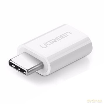 Ugreen adapter przejściówka z micro USB na USB Typ C biały (30154)