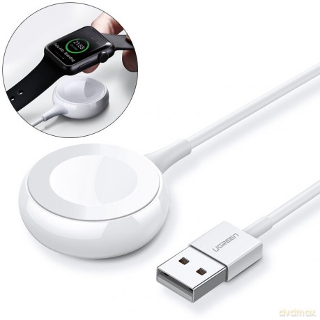 Ugreen bezprzewodowa ładowarka MFI Qi do Apple Watch z wbudowanym kablem 1m biały (CD177)
