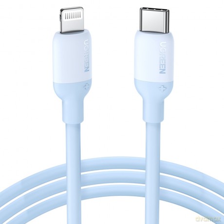Ugreen kabel do szybkiego ładowania USB Typ C - Lightning (certyfikat MFI) chip C94 Power Delivery 1m niebieski (US387 20313)