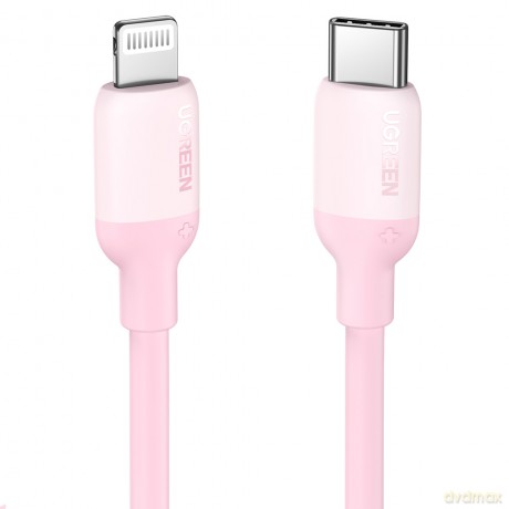 Ugreen kabel do szybkiego ładowania USB Typ C - Lightning (certyfikat MFI) chip C94 Power Delivery 1m różowy (60625 US387)