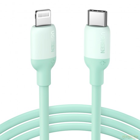 Ugreen kabel do szybkiego ładowania USB Typ C - Lightning (certyfikat MFI) chip C94 Power Delivery 1m zielony (US387 20308)