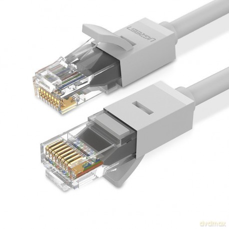 Ugreen kabel przewód internetowy sieciowy Ethernet patchcord RJ45 Cat 6 UTP 1000Mbps 1 m biały (20174 NW102)