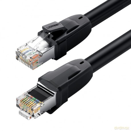 Ugreen kabel przewód internetowy sieciowy Ethernet patchcord RJ45 Cat 8 T568B 10 m czarny (70616 NW121)