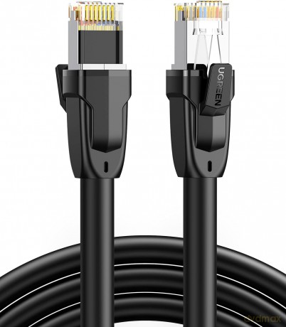 Ugreen kabel przewód internetowy sieciowy Ethernet patchcord RJ45 Cat 8 T568B 2m czarny (70329)