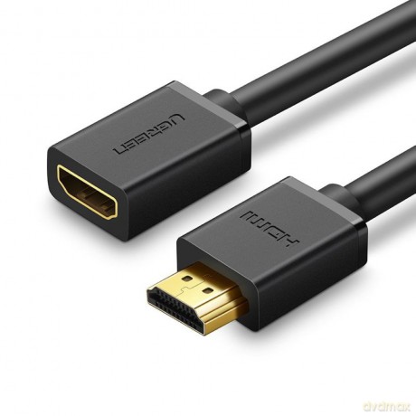Ugreen kabel przewód przedłużacz HDMI (żeński) - HDMI (męski) 19 pin 1.4v 4K 60Hz 30AWG 2m czarny (10142)