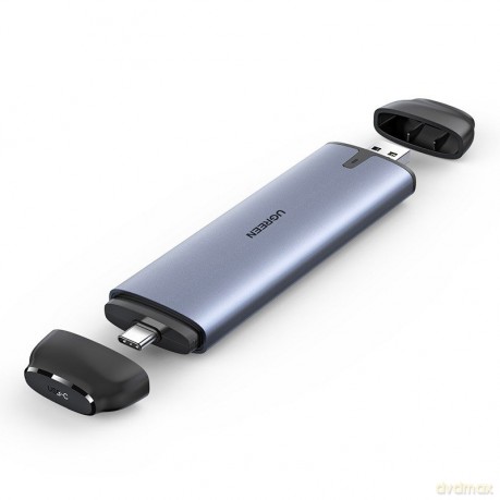 Ugreen kieszeń na dysk SSD M.2 obudowa dysku USB Typ C 3.2 Gen 1 (SuperSpeed USB 5 Gbps) B key szary (CM298 70533)