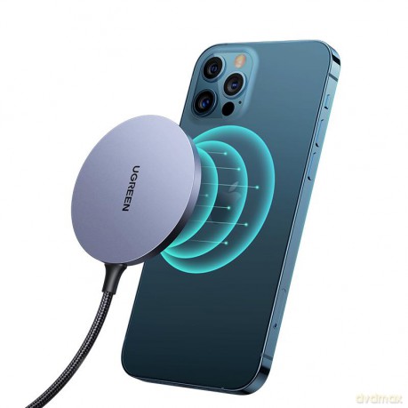 Ugreen ładowarka bezprzewodowa Qi 15W kompatybilna z MagSafe do iPhone szary (30233)