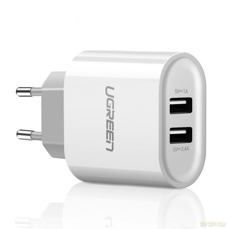 Ugreen ładowarka sieciowa 2x USB 3,4 A biały (CD104 20384)