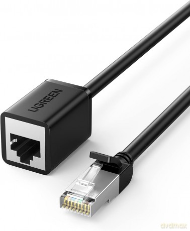 Ugreen przedłużacz kabel internetowy Ethernet RJ45 Cat 6 FTP 1000 Mbps 2 m czarny (NW112 11281)