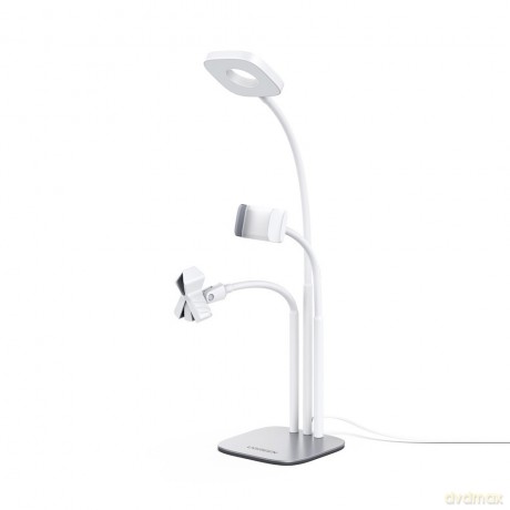 Ugreen statyw zestaw do nagrywania live streaming YouTube TikTok uchwyt na telefon do selfie lampa pierścieniowa LED ring flash biały (60318)
