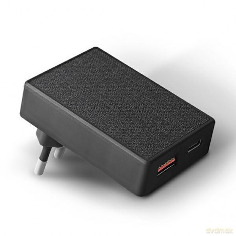 UNIQ Ładowarka sieciowa Votre Slim Duo 20W USB-C + USB-A czarny/charcoal black