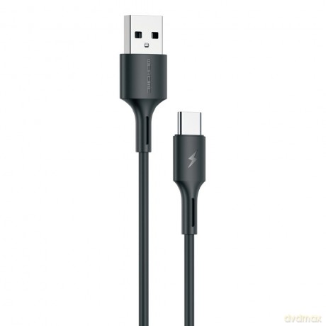 WK Design YouPin kabel przewód USB - USB Typ C 3A 1m czarny (WDC-136a)