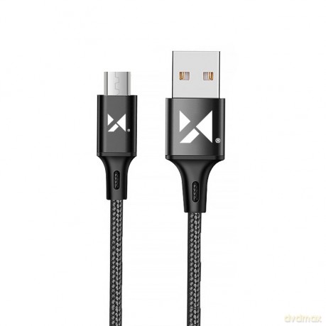Wozinsky kabel przewód USB - microUSB 2,4A 2m czarny (WUC-M2B)