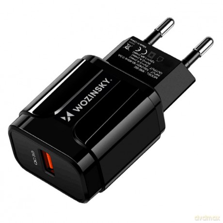 Wozinsky ładowarka sieciowa USB Quick Charge czarny (WWC-B02)