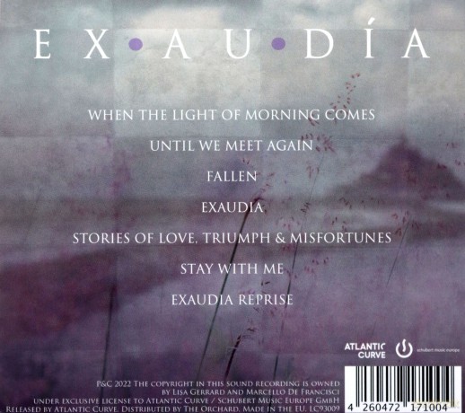 Lisa Gerrard & Marcello De Francisci: Exaudia (digipack) [CD]