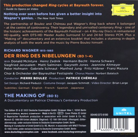 Pierre Boulez: Wagner: Legendary Centenary Wagner Ring [Blu-Ray]+[5CD]