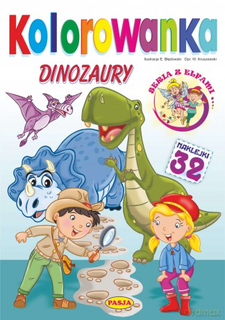 Dinozaury. Kolorowanka - Ernest Błędowski, Włodzimierz Kruszewski [KSIĄŻKA]