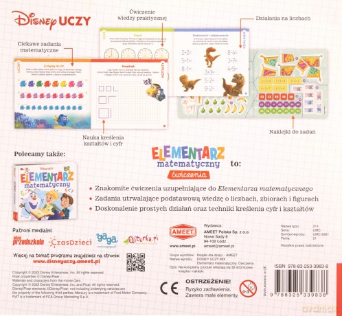 Disney uczy mix Elementarz matematyczny Ćwiczenia UMC-9301 [KSIĄŻKA]