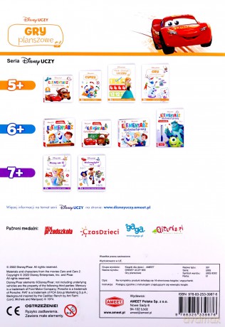 Disney uczy mix Gry planszowe UBG-9302 [KSIĄŻKA]