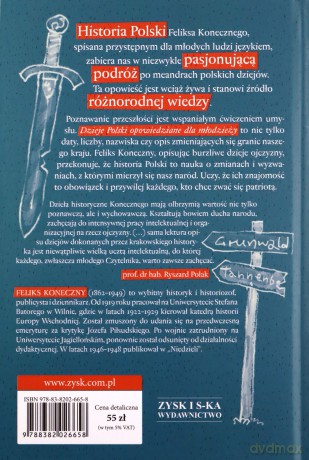 Dzieje Polski opowiedziane dla młodzieży - Feliks Koneczny [KSIĄŻKA]
