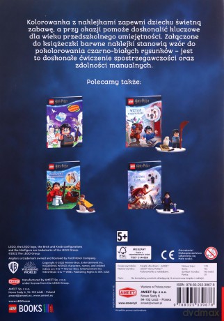 Lego Harry Potter Kolorowanka z naklejkami NA-6402 [KSIĄŻKA]