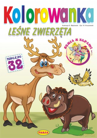 Leśne zwierzęta. Kolorowanka - Ernest Błędowski, Włodzimierz Kruszewski [KSIĄŻKA]