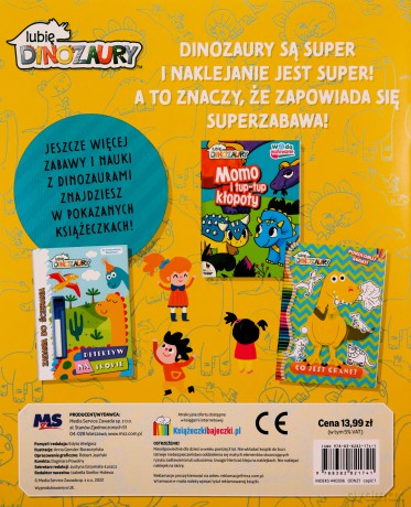 Lubię Dinozaury. Zagadkowe gady. Zadanie Przyklejanie [KSIĄŻKA]