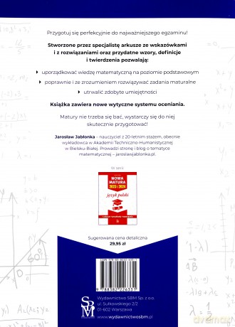 Matematyka. Nowa matura 2023 i 2024 - Jarosław Jabłonka [KSIĄŻKA]