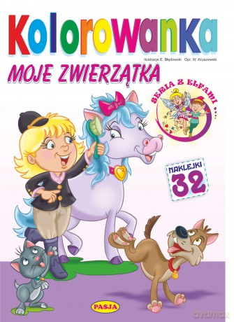 Moje zwierzątka. Kolorowanka - Ernest Błędowski, Włodzimierz Kruszewski [KSIĄŻKA]