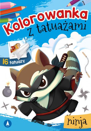 Ninja. Kolorowanka z tatuażami [KSIĄŻKA]