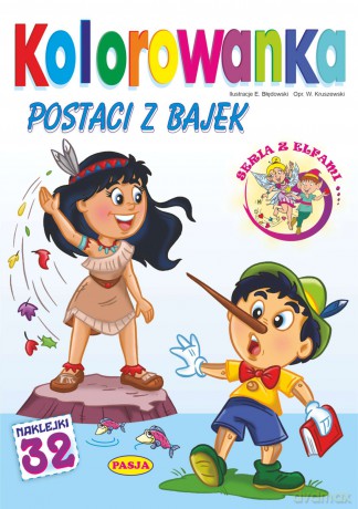 Postaci z bajek. Kolorowanka - Ernest Błędowski, Włodzimierz Kruszewski [KSIĄŻKA]