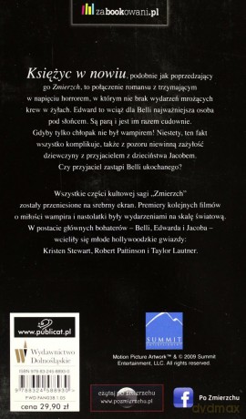 Księżyc W Nowiu (okładka filmowa) - Stephenie Meyer [KSIĄŻKA]