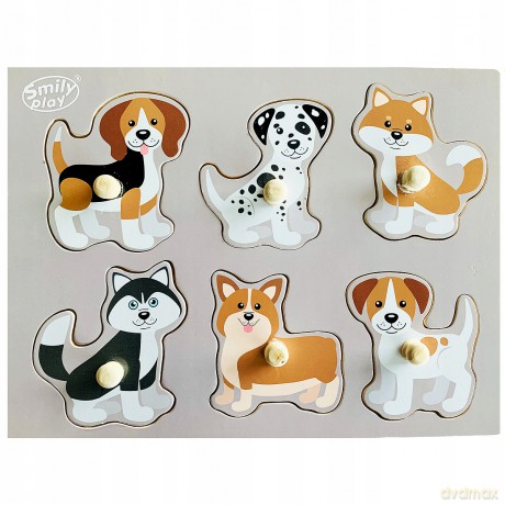 Układanka drewniana Psy