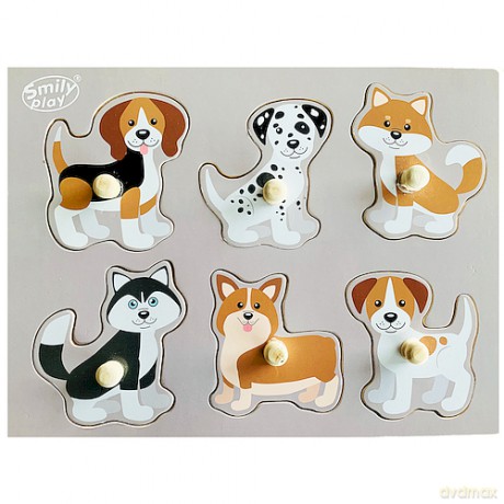 Układanka drewniana Psy