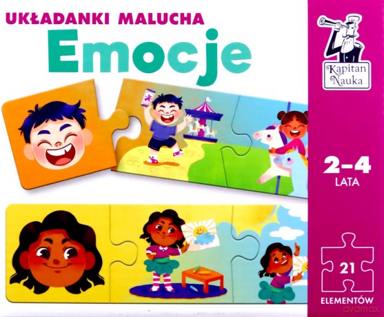 Układanki malucha Emocje Kapitan Nauka