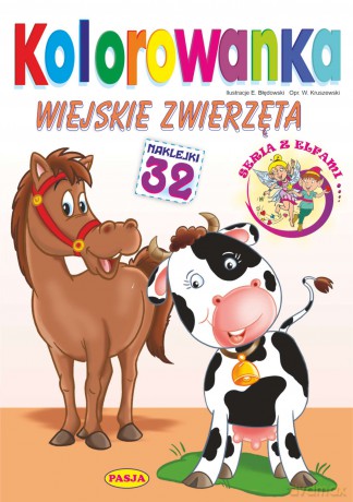 Wiejskie zwierzęta, Kolorowanka - Ernest Błędowski, Włodzimierz Kruszewski [KSIĄŻKA]