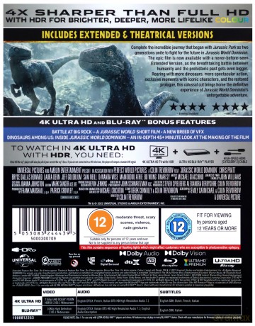 Jurassic World Dominion [Blu-Ray 4K]+[Blu-Ray]
