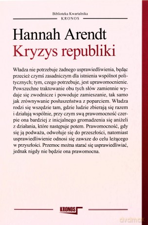 Kryzys republiki - Hannah Arendt [KSIĄŻKA]