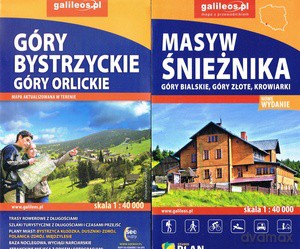 Mapa turystyczna - Ziemia Kłodzka na dwóch mapach: Masyw Śnieznika + Góry Bystrzyckie
